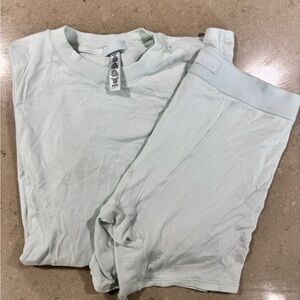 SKIMS Light Blue Pajama Set